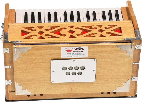 Harmonium Mini Magic By Kaayna Musicals, No Stop- 2¾ Octaves, Teak Colour, Gig Bag, Bass/Male- 440 Hz, For Yoga, Bhajan, Kirtan, Shruti, Mantra, Meditation, Chant, Vocal - Image 13
