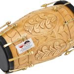 Dholak Drum, Bolt Tuned, Designer Hand Made, Mango Wood, Special Skin, Natural Wood Colour, Gig Bag, Tuning Key, Nice Sound, For Bhajan Keertan, Mantra, Ladies Sangeet, Dance & Music