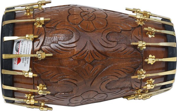 Dholak Drum, Bolt Tuned, Designer Hand Made, Sheesham Wood, Special Skin, Natural Wood Colour, Gig Bag, Tuning Key, Nice Sound, For Bhajan Keertan, Mantra, Ladies Sangeet, Dance & Music - Image 17