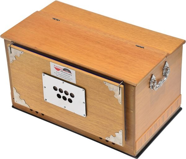 Harmonium By Kaayna Musicals, Melamyne Matte Finish- 4 Stop- 2 Main & 2 Drone, 2¾ Octave, Teak Colour, Gig Bag , Bass/Male- 440 Hz, For Yoga, Bhajan, Kirtan, Shruti, Mantra, Meditation, Chant, Vocal - Image 15