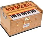 OM Harmonium By Kaayna Musicals, Melamyne Matte Finish- 4 Stop- 2 Main & 2 Drone, 2¾ Octave, Teak Colour, Gig Bag , Bass/Male- 440 Hz, For Yoga, Bhajan, Kirtan, Shruti, Mantra, Meditation, Chant, Vocal - Image 4