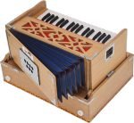 Mini Traveler Harmonium Melamyne Matte Finish By Kaayna Musicals- 4 Stop- 2 Main & 2 Drone, 2¾ Octaves, Teak Colour, Gig Bag , Bass/Male- 440 Hz, For Yoga, Bhajan, Kirtan, Shruti, Mantra, Meditation, Chant, Vocal - Image 12
