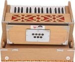 Mini Traveler Harmonium Melamyne Matte Finish By Kaayna Musicals- 4 Stop- 2 Main & 2 Drone, 2¾ Octaves, Teak Colour, Gig Bag , Bass/Male- 440 Hz, For Yoga, Bhajan, Kirtan, Shruti, Mantra, Meditation, Chant, Vocal - Image 14