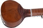 Sitar With Fiber Case-Designer Tun Wood- Vilayat Khan Style- 6 Main String, 12 or 13 Sympathetic Strings, Flat Back, Traveler Model, Extra Strings, Few Mizrabs, Pick-Up Easy To Connect with Guitar Amplifier - Image 11
