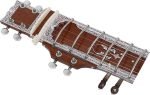 Sitar With Fiber Case-Designer Tun Wood- Vilayat Khan Style- 6 Main String, 12 or 13 Sympathetic Strings, Flat Back, Traveler Model, Extra Strings, Few Mizrabs, Pick-Up Easy To Connect with Guitar Amplifier - Image 5