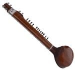 Sitar With Fiber Case-Designer Tun Wood- Vilayat Khan Style- 6 Main String, 12 or 13 Sympathetic Strings, Flat Back, Traveler Model, Extra Strings, Few Mizrabs, Pick-Up Easy To Connect with Guitar Amplifier - Image 8