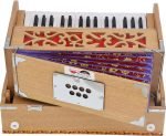 OM Mini Traveler Harmonium By Kaayna Musicals, Melamyne Matte Finish- 4 Stop- 2 Main & 2 Drone, 2¾ Octave, Teak Colour, Gig Bag , Bass/Male- 440 Hz, For Yoga, Bhajan, Kirtan, Shruti, Mantra, Meditation, Chant, Vocal - Image 11