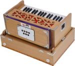 OM Mini Traveler Harmonium By Kaayna Musicals, Melamyne Matte Finish- 4 Stop- 2 Main & 2 Drone, 2¾ Octave, Teak Colour, Gig Bag , Bass/Male- 440 Hz, For Yoga, Bhajan, Kirtan, Shruti, Mantra, Meditation, Chant, Vocal - Image 14