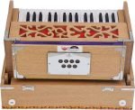 OM Mini Traveler Harmonium By Kaayna Musicals, Melamyne Matte Finish- 4 Stop- 2 Main & 2 Drone, 2¾ Octave, Teak Colour, Gig Bag , Bass/Male- 440 Hz, For Yoga, Bhajan, Kirtan, Shruti, Mantra, Meditation, Chant, Vocal - Image 15