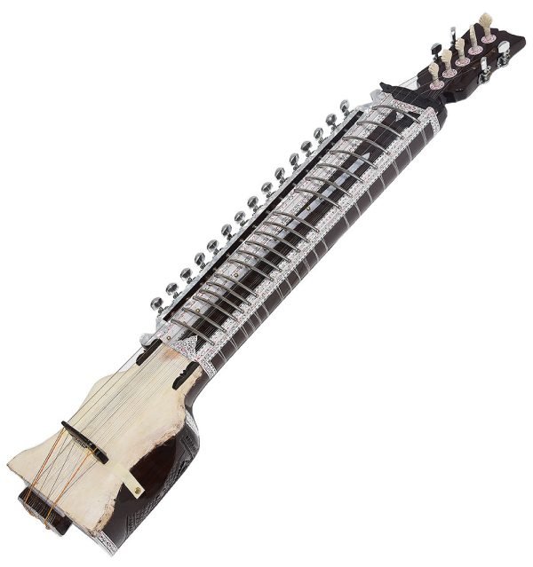 Dilruba With Fiber Hard Case, Pro Quality, Machine Head Tuning, 4 Main Strings & 15 Sympathetic Strings, Tun Wood, Beautiful Craft Work, Sweet Sound, Natural Wood Colour, Horse Hair Bow, Extra String & Rosin- Bhajan, Kirtan - Image 7
