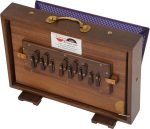 Shruti Box Teak Wood Size (15″ X 10″ X 3″) Inches – Tuned : 440 Hz, Gig Bag, Natural Color, Key – C To C Lower Tone Reeds, Sur Peti, Surpeti, Yoga, Bhajan, Kirtan, Mantra, Drone, Vocal, Music - Image 6