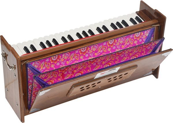 Harmonium Dulcetina With Five Drone- Teak Wood By Kaayna Musicals, Compact Size, Easy to Carry, 3½ Octaves, Natural Wood Colour, Gig Bag, Bass & Male Reed- 440 Hz, Suitable for Yoga, Bhajan, Kirtan, Shruti, Mantra, Chanting - Image 2