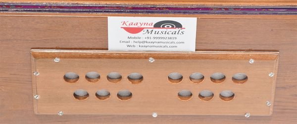 Harmonium Dulcetina With Five Drone- Teak Wood By Kaayna Musicals, Compact Size, Easy to Carry, 3½ Octaves, Natural Wood Colour, Gig Bag, Bass & Male Reed- 440 Hz, Suitable for Yoga, Bhajan, Kirtan, Shruti, Mantra, Chanting - Image 15