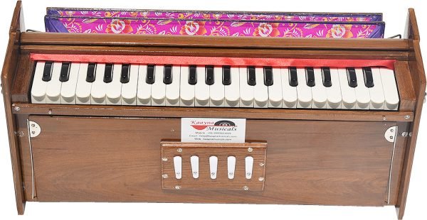 Harmonium Dulcetina With Five Drone- Teak Wood By Kaayna Musicals, Compact Size, Easy to Carry, 3½ Octaves, Natural Wood Colour, Gig Bag, Bass & Male Reed- 440 Hz, Suitable for Yoga, Bhajan, Kirtan, Shruti, Mantra, Chanting - Image 8
