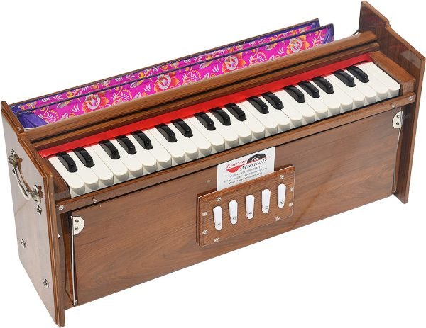 Harmonium Dulcetina With Five Drone- Teak Wood By Kaayna Musicals, Compact Size, Easy to Carry, 3½ Octaves, Natural Wood Colour, Gig Bag, Bass & Male Reed- 440 Hz, Suitable for Yoga, Bhajan, Kirtan, Shruti, Mantra, Chanting - Image 9