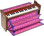 Harmonium Dulcetina With Five Drone- Teak Wood By Kaayna Musicals, Compact Size, Easy to Carry, 3½ Octaves, Natural Wood Colour, Gig Bag, Bass & Male Reed- 440 Hz, Suitable for Yoga, Bhajan, Kirtan, Shruti, Mantra, Chanting