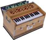 Harmonium Mini Magic By Kaayna Musicals, 4 Stop- 2 Main & 2 Drone, 2¾ Octave, Teak Colour, Gig Bag , Bass/Male- 440 Hz, For Yoga, Bhajan, Kirtan, Shruti, Mantra, Meditation, Chant, Vocal