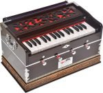 OM Harmonium Mini Magic By Kaayna Musicals, 4 Stop- 2 Main & 2 Drone, 2¾ Octave, Mahogany Colour, Gig Bag , Bass/Male- 440 Hz, Best for Yoga, Bhajan, Kirtan, Shruti, Mantra, Meditation, Chant, Vocal - Image 4
