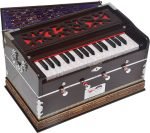 OM Harmonium Mini Magic By Kaayna Musicals, 4 Stop- 2 Main & 2 Drone, 2¾ Octave, Mahogany Colour, Gig Bag , Bass/Male- 440 Hz, Best for Yoga, Bhajan, Kirtan, Shruti, Mantra, Meditation, Chant, Vocal