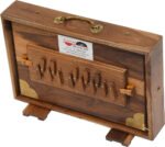 Shruti Box Teak Wood Size (15″ X 10″ X 3″) Inches – Tuned : 440 Hz, Gig Bag, Natural Color, Key – C To C Lower Tone Reeds, Sur Peti, Surpeti, Yoga, Bhajan, Kirtan, Mantra, Drone, Vocal - Image 5