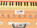 Traveler Harmonium Melamyne Matte Finish By Kaayna Musicals- 9 Stops- 5 Main & 4 Drones, 3½ Octaves, Coupler,  Teak Colour, Carry Bag , Bass/Male- 440 Hz, For Yoga, Bhajan, Kirtan, Shruti, Mantra, Meditation, Chant, Vocal - Image 5