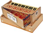 Traveler Harmonium Melamyne Matte Finish By Kaayna Musicals- 9 Stops- 5 Main & 4 Drones, 3½ Octaves, Coupler,  Teak Colour, Carry Bag , Bass/Male- 440 Hz, For Yoga, Bhajan, Kirtan, Shruti, Mantra, Meditation, Chant, Vocal - Image 11