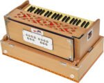 Traveler Harmonium Melamyne Matte Finish By Kaayna Musicals- 9 Stops- 5 Main & 4 Drones, 3½ Octaves, Coupler,  Teak Colour, Carry Bag , Bass/Male- 440 Hz, For Yoga, Bhajan, Kirtan, Shruti, Mantra, Meditation, Chant, Vocal - Image 12