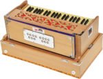 OM Traveler Harmonium Melamyne Matte Finish By Kaayna Musicals- 9 Stops- 5 Main & 4 Drones, 3½ Octaves, Coupler,  Teak Colour, Carry Bag , Bass/Male- 440 Hz, For Yoga, Bhajan, Kirtan, Shruti, Mantra, Meditation, Chant, Vocal - Image 11