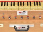 OM Traveler Harmonium Melamyne Matte Finish By Kaayna Musicals- 9 Stops- 5 Main & 4 Drones, 3½ Octaves, Coupler,  Teak Colour, Carry Bag , Bass/Male- 440 Hz, For Yoga, Bhajan, Kirtan, Shruti, Mantra, Meditation, Chant, Vocal - Image 13