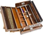 Teak Wood Mini Traveler Harmonium By Kaayna Musicals- 5 Stop- 2 Main & 3 Drone, 2¾ Octave, Natural Colour, Carry Bag , Bass/Male- 440 Hz, For Yoga, Bhajan, Kirtan, Shruti, Mantra, Meditation, Chant, Vocal - Image 11
