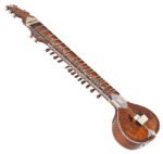 Sitar- Ravi Shankar Style With Fiber Hard Case- Studio Sitar- Semi Pro- 7 Main String, 12 to 13 Sympathetic Strings, Tun Wood, Traveler Model, Extra Strings, Few Mizrabs, With Pick-Up - Image 3