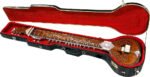 Sitar- Ravi Shankar Style With Fiber Hard Case- Studio Sitar- Semi Pro- 7 Main String, 12 to 13 Sympathetic Strings, Tun Wood, Traveler Model, Extra Strings, Few Mizrabs, With Pick-Up - Image 2