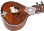 Sitar- Ravi Shankar Style With Fiber Hard Case- Studio Sitar- Semi Pro- 7 Main String, 12 to 13 Sympathetic Strings, Tun Wood, Traveler Model, Extra Strings, Few Mizrabs, With Pick-Up - Image 8