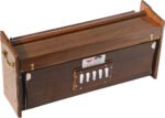 Harmonium Dulcetina With Five Drone- Teak Wood By Kaayna Musicals, Compact Size, Easy to Carry, 3½ Octaves, Natural Wood Colour, Gig Bag, Bass & Male Reed- 440 Hz, Suitable for Yoga, Bhajan, Kirtan, Shruti, Mantra, Chanting - Image 3
