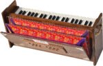 Harmonium Dulcetina With Five Drone- Teak Wood By Kaayna Musicals, Compact Size, Easy to Carry, 3½ Octaves, Natural Wood Colour, Gig Bag, Bass & Male Reed- 440 Hz, Suitable for Yoga, Bhajan, Kirtan, Shruti, Mantra, Chanting - Image 2