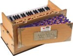 Safri Harmonium- Teak Color- Melamyne Matte Finish- Portable, Traveler, Baja- 3¼ Octave, 9 Stops- 4 Drone, Two Set Reed- Bass/Male, Gig Bag, Tuning 440 Hz, For Yoga, Bhajan, Kirtan, Mantra, Vocal, Shruti - Image 10