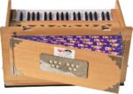 Safri Harmonium- Teak Color- Melamyne Matte Finish- Portable, Traveler, Baja- 3¼ Octave, 9 Stops- 4 Drone, Two Set Reed- Bass/Male, Gig Bag, Tuning 440 Hz, For Yoga, Bhajan, Kirtan, Mantra, Vocal, Shruti - Image 2