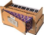 Safri Harmonium- Teak Color- Melamyne Matte Finish- Portable, Traveler, Baja- 3¼ Octave, 9 Stops- 4 Drone, Two Set Reed- Bass/Male, Gig Bag, Tuning 440 Hz, For Yoga, Bhajan, Kirtan, Mantra, Vocal, Shruti - Image 11