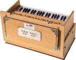 Safri Harmonium- Teak Color- Melamyne Matte Finish- Portable, Traveler, Baja- 3¼ Octave, 9 Stops- 4 Drone, Two Set Reed- Bass/Male, Gig Bag, Tuning 440 Hz, For Yoga, Bhajan, Kirtan, Mantra, Vocal, Shruti - Image 13