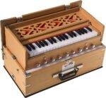 Safri Harmonium- Teak Color- Melamyne Matte Finish- Portable, Traveler, Baja- 3¼ Octave, 9 Stops- 4 Drone, Two Set Reed- Bass/Male, Gig Bag, Tuning 440 Hz, For Yoga, Bhajan, Kirtan, Mantra, Vocal, Shruti - Image 3