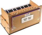 Safri Harmonium- Teak Color- Melamyne Matte Finish- Portable, Traveler, Baja- 3¼ Octave, 9 Stops (4 Drone), Two Set Reed- Bass/Male, Gig Bag, Tuning 440 Hz, For Yoga, Bhajan, Kirtan, Mantra, Vocal, Shruti - Image 10