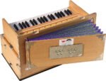 Safri Harmonium- Teak Color- Melamyne Matte Finish- Portable, Traveler, Baja- 3¼ Octave, 9 Stops (4 Drone), Two Set Reed- Bass/Male, Gig Bag, Tuning 440 Hz, For Yoga, Bhajan, Kirtan, Mantra, Vocal, Shruti - Image 11