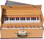 Safri Harmonium- Teak Color- Melamyne Matte Finish- Portable, Traveler, Baja- 3¼ Octave, 9 Stops (4 Drone), Two Set Reed- Bass/Male, Gig Bag, Tuning 440 Hz, For Yoga, Bhajan, Kirtan, Mantra, Vocal, Shruti - Image 5