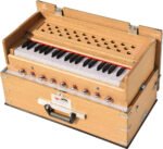 Safri Harmonium- Teak Color- Melamyne Matte Finish- Portable, Traveler, Baja- 3¼ Octave, 9 Stops (4 Drone), Two Set Reed- Bass/Male, Gig Bag, Tuning 440 Hz, For Yoga, Bhajan, Kirtan, Mantra, Vocal, Shruti - Image 8