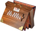Shruti Box Teak Wood Size (16″ X 12″ X 3″) Inches- 440 Hz, Gig Bag, Natural Color, Key- C To C (Lower Tone), Surpeti, Yoga, Bhajan, Kirtan, Mantra, Drone, Vocal