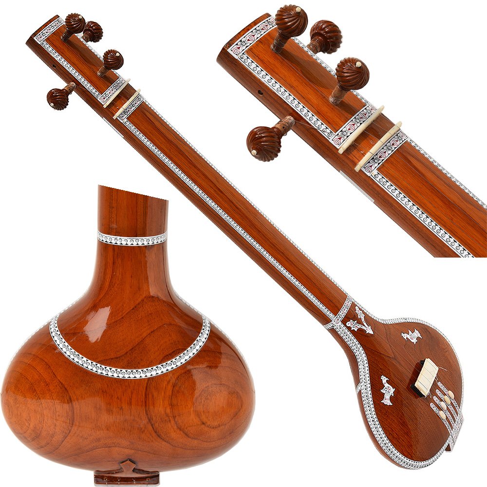tanpura-on--sale-free-online-india Tanpura, Tambura, Tanpuri, 4 Main String, Tun Wood, Beautiful Craft Work, Sweet Sound, Natural Wood Colour, Comes with A Gig Bag, Extra Strings For Yoga, Bhajan, Kirtan, Mantra, Chant, Raaga, Drone, Shruti - Image 1