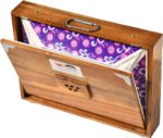 Shruti Box Teak Wood Size (16″ X 12″ X 3″) Inches- 440 Hz, Gig Bag, Natural Color, Key- C To C (Lower Tone), Surpeti, Yoga, Bhajan, Kirtan, Mantra, Drone, Vocal - Image 2