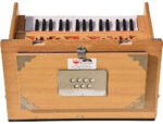OM Safri Harmonium- Teak Color- Melamyne Matte Finish- Portable, Traveler, Baja- 2¾ Octave, 4 Stops- 2 Drone, Two Set Reed- Bass/Male, Gig Bag, Tuning 440 Hz, For Yoga, Bhajan, Kirtan, Mantra, Vocal, Shruti - Image 12