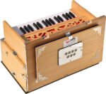 OM Safri Harmonium- Teak Color- Melamyne Matte Finish- Portable, Traveler, Baja- 2¾ Octave, 4 Stops- 2 Drone, Two Set Reed- Bass/Male, Gig Bag, Tuning 440 Hz, For Yoga, Bhajan, Kirtan, Mantra, Vocal, Shruti - Image 10
