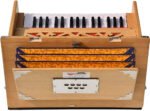 Safri Harmonium- Teak Color- Melamyne Matte Finish- Portable, Traveler, Baja- 2¾ Octave, 4 Stops- 2 Drone, Two Set Reed- Bass/Male, Gig Bag, Tuning 440 hz, For Yoga, Bhajan, Kirtan, Mantra, Vocal, Shruti - Image 3